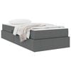 vidaXL Storage Bed with Mattress Dark Grey 90 x 190 cm Polyester
