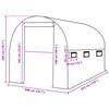 vidaXL Greenhouse Replacement Cover (6.86 m&sup2;) 200x343x200 cm Green