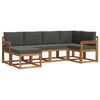 vidaXL Outdoor Sofa Set with Cushion 6 pcs Natural and Anthracite