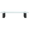 vidaXL Monitor Stand Black 40x20x8 cm Tempered Glass and Metal