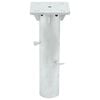 vidaXL In-Ground Parasol Base Silver 16x16x39.5 cm Steel