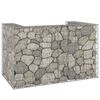 vidaXL Gabion Wall for Garbage Bins Galvanised Steel 180x100x110 cm