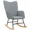 vidaXL Rocking Chair Light Grey Fabric