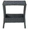 vidaXL Garden Table Dark Grey 45x45x46.5 cm Poly Rattan