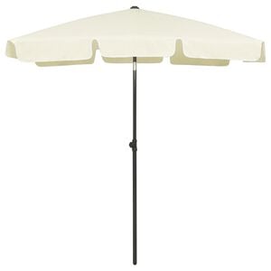 vidaXL Beach Parasol | Sand Yellow | Polyester | 180x120 cm | Tiltable