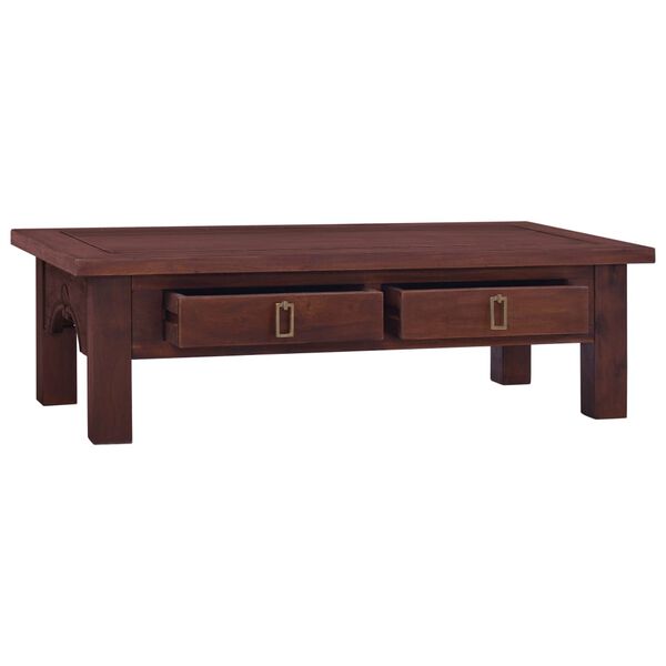 vidaXL Coffee Table Classical Brown 100x50x30 cm Solid Mahogany Wood