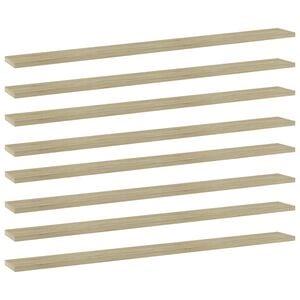 vidaXL Bookshelf Boards 8 pcs Sonoma Oak 100x10x1,5 cm Engineered Wood