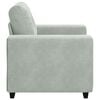 vidaXL Sofa Chair Light Grey 60 cm Velvet