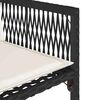 vidaXL Garden Chairs with Cushions 4 pcs Black Poly Rattan