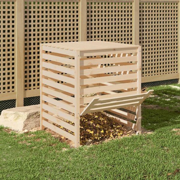 vidaXL Composter 82.5x82.5x99.5 cm Solid Wood Pine