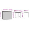 vidaXL Garden Side Tables 3 pcs Black Poly Rattan