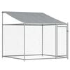 vidaXL Dog Cage with Roof and Door Grey 10x2x2 m Galvanised Steel