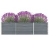 vidaXL Garden Raised Bed Galvanised Steel 240x40x45 cm Grey