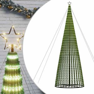 vidaXL LED Christmas Tree 1544 LEDs Warm White 500 cm