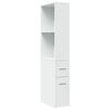 vidaXL Narrow Bathroom Cupboard with Wheels White Engineered Wood
