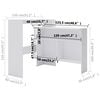 vidaXL Bar Table with 2 Table Tops White 130x40x120 cm