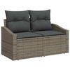 vidaXL Garden Sofa Set with Cushion Manual 7 pcs Grey and Brown