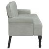vidaXL Bench with Backrest Light Grey 119.5x64.5x75 cm Velvet