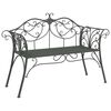 vidaXL Garden Bench 2 -Seater 131 x 47.5 x 90 cm Steel Silver Grey