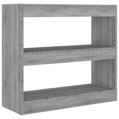 vidaXL Book Cabinet/Room Divider Grey Sonoma 80x30x72 cm