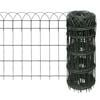 vidaXL Garden Border Fence Powder-coated Iron 25x0.65 m