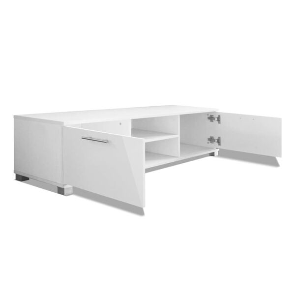 vidaXL TV Cabinet High-Gloss White 120x40.5x35 cm