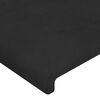 vidaXL LED Headboard Black 144 cm Velvet