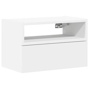 vidaXL Wall-mounted Bedside Cabinet White 45x26x28.5 cm