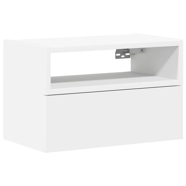 vidaXL Wall-mounted Bedside Cabinet White 45x26x28.5 cm