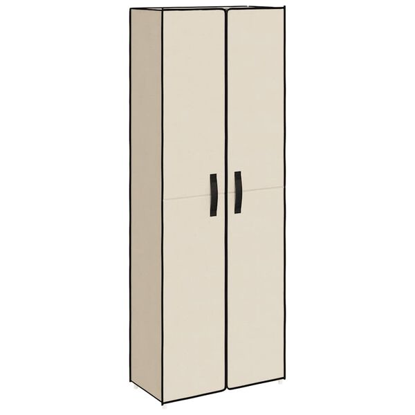 vidaXL Shoe Cabinet Cream 60x30x166 cm Fabric