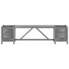 vidaXL Garden Bench with 2 Planters 150cm Solid Acacia Wood Grey