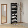 vidaXL Wall Shoe Cabinets 2 pcs High Gloss Black 60x18x90cm Engineered Wood