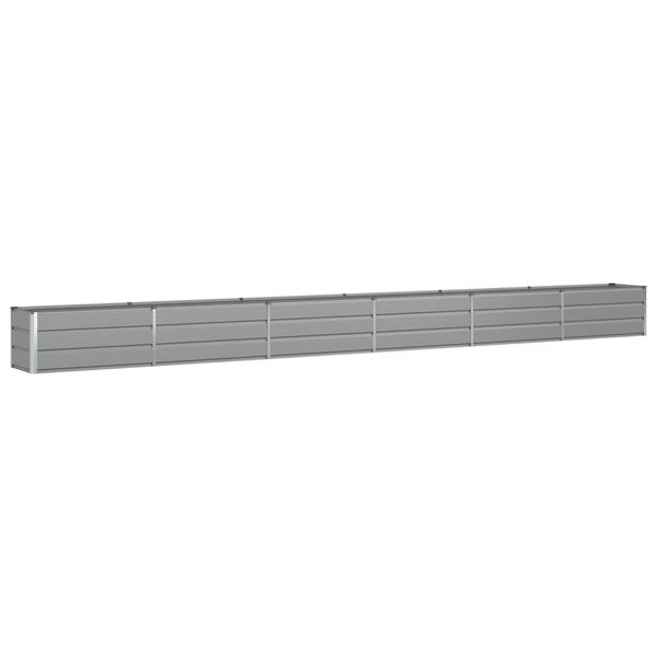 vidaXL Planter Light Grey 580 x 50 x 45 cm Galvanised Steel