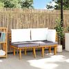 vidaXL 2 Piece Garden Lounge Set with Cushions Solid Acacia Wood