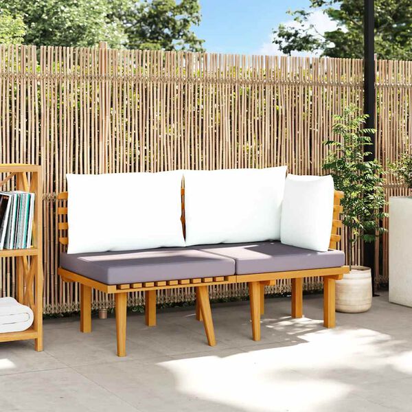 vidaXL 2 Piece Garden Lounge Set with Cushions Solid Acacia Wood