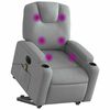 vidaXL Electric Stand up Massage Recliner Chair Light Grey Fabric
