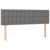 vidaXL Headboards Dark Grey 144x5x78/88 cm Fabric