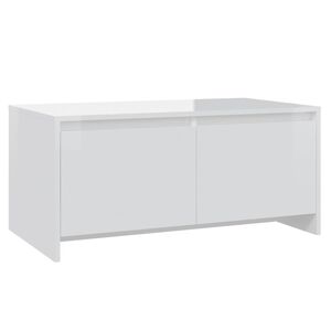 vidaXL Coffee Table | High gloss white | Engineered wood | Medium | Coffee Table