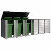 vidaXL Wheelie Bin Storage for 6 Bins Anthracite 408 x 77.5 x 115.5 cm