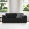 vidaXL 3-Seater Sofa Black 178 cm Velvet