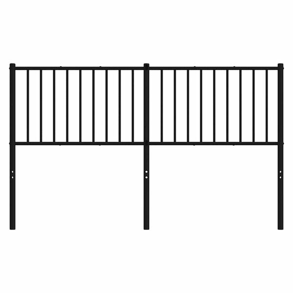 vidaXL Metal Replace Headboard Black 150 cm