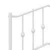 vidaXL Metal Replace Headboard White 107 cm
