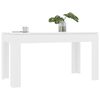 vidaXL Table White Chipboard