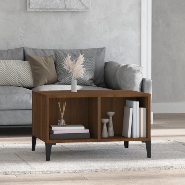vidaXL Coffee Table Brown Oak 60x50x36.5 cm Engineered Wood