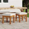 vidaXL Garden Stools with Cushions 2 pcs 40x40x42 cm Solid Wood Acacia
