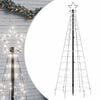 vidaXL LED Christmas Tree | Cold White, Dark Green | Copper, Iron