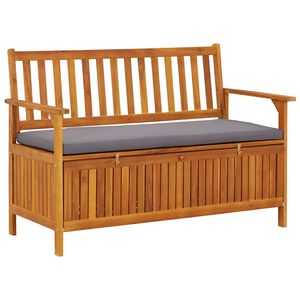 vidaXL Garden Storage Bench 120 cm Solid Acacia Wood