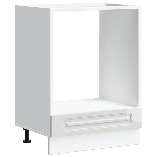vidaXL Oven Cabinet Kalmar High Gloss White Engineered Wood