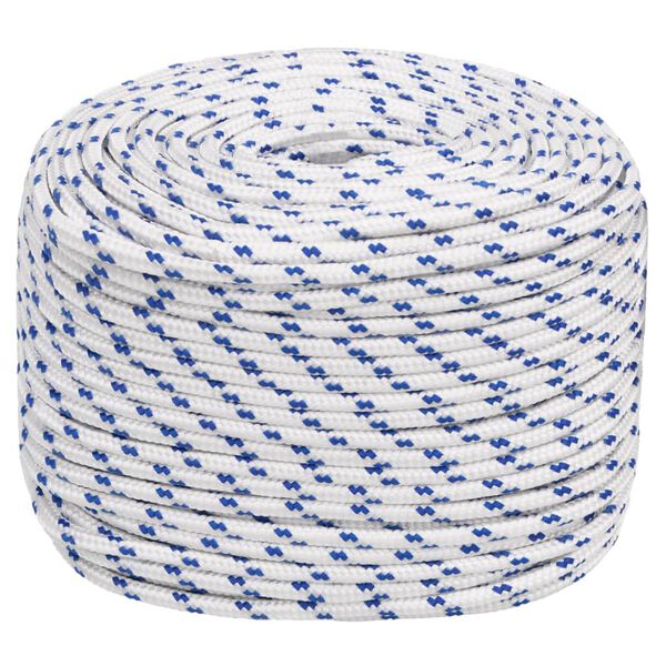 vidaXL Boat Rope White 6 mm 50 m Polypropylene