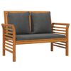 vidaXL 4 Piece Garden Lounge Set with Cushions Solid Wood Acacia